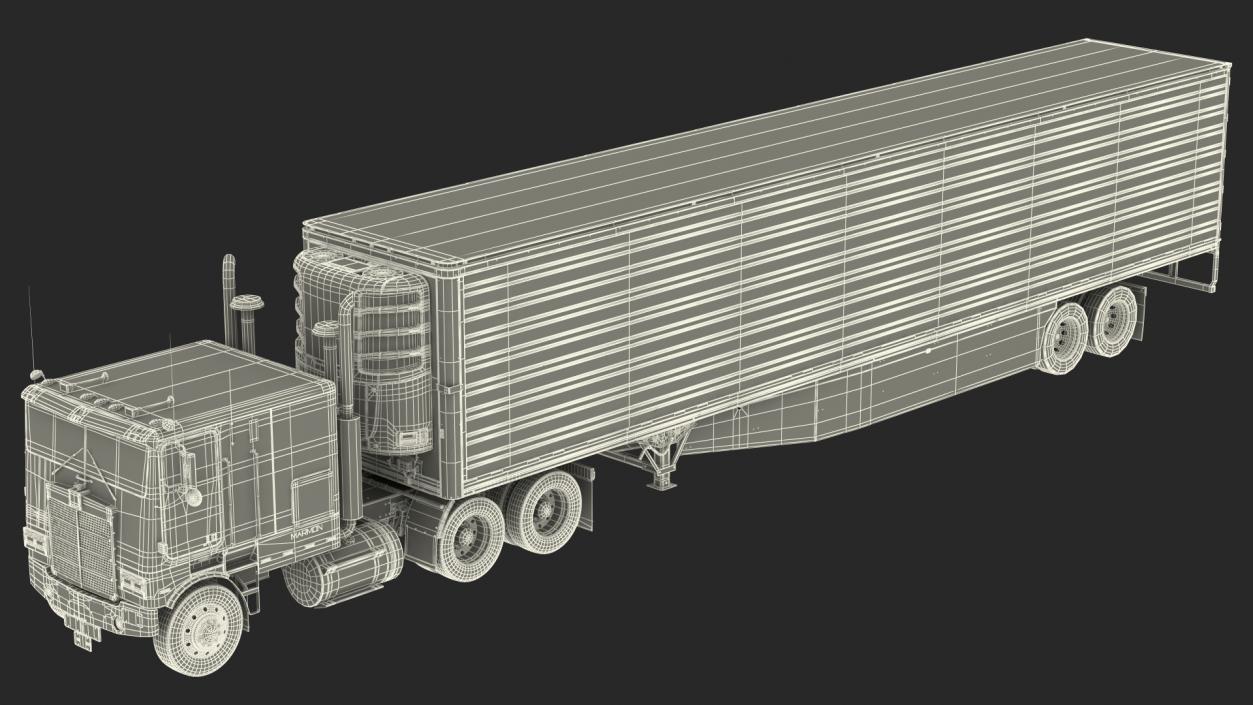 3D Marmon Truck with Vanguard Reefer Trailer