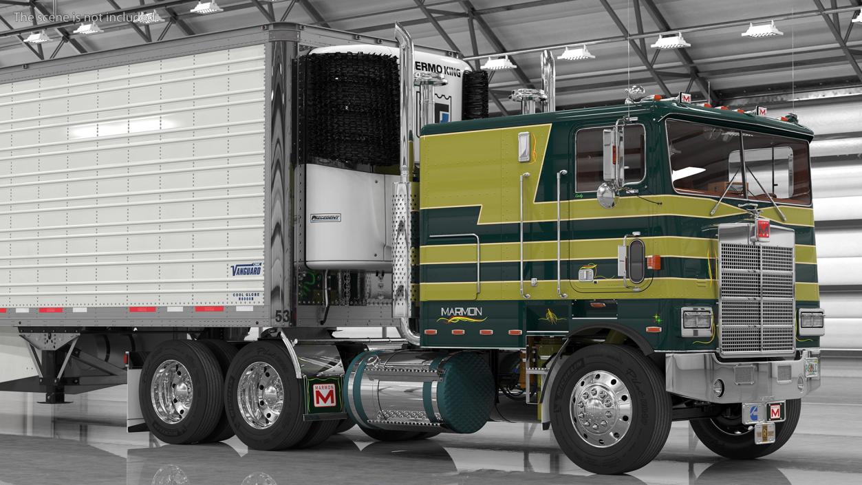 3D Marmon Truck with Vanguard Reefer Trailer