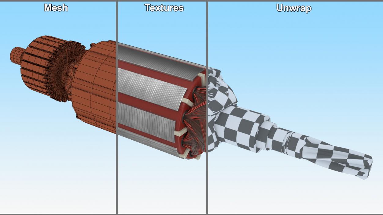 3D Electric Motor Armature model