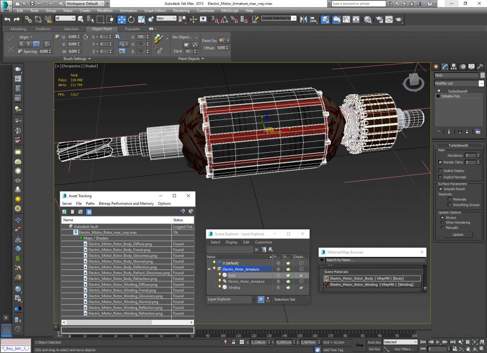 3D Electric Motor Armature model