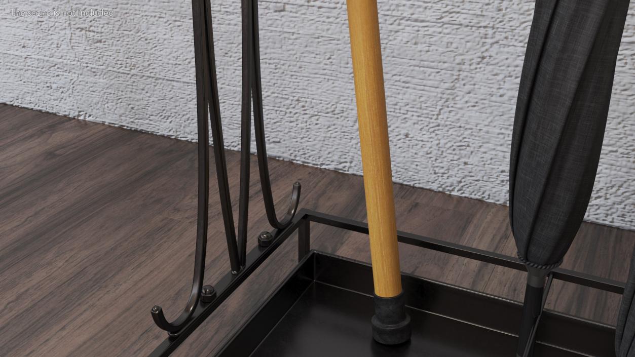 Bamboo Walking Cane 3D model