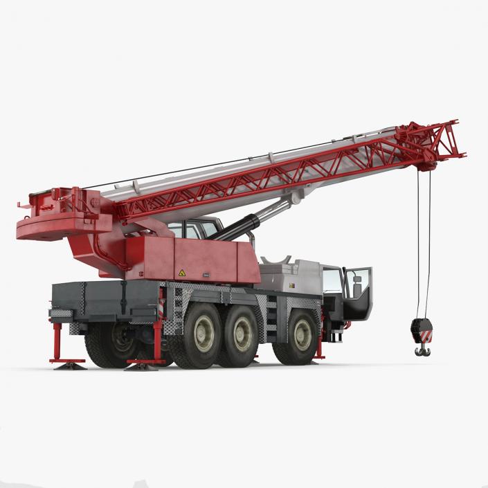 Mobile Crane Truck Rigged for Maya 3D model