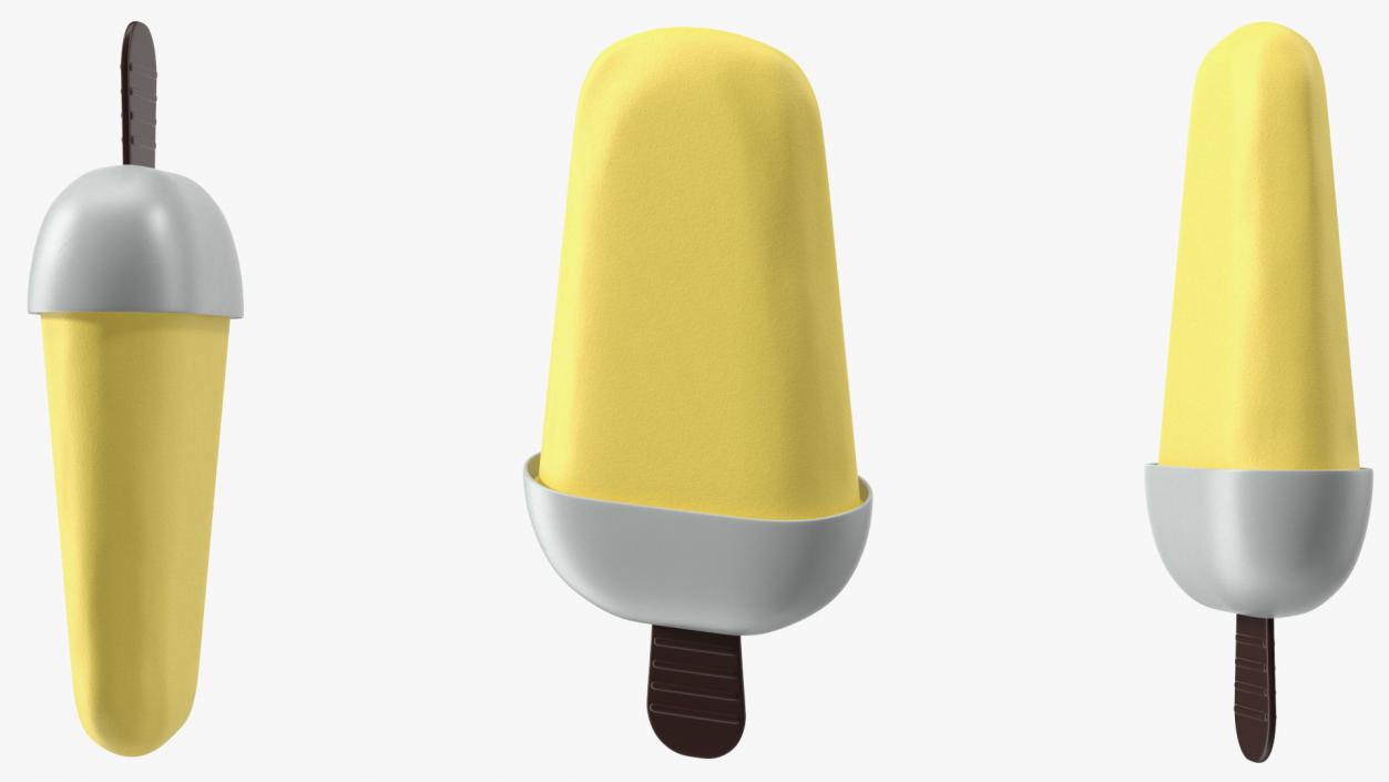 Homemade Popsicle Banana 3D model