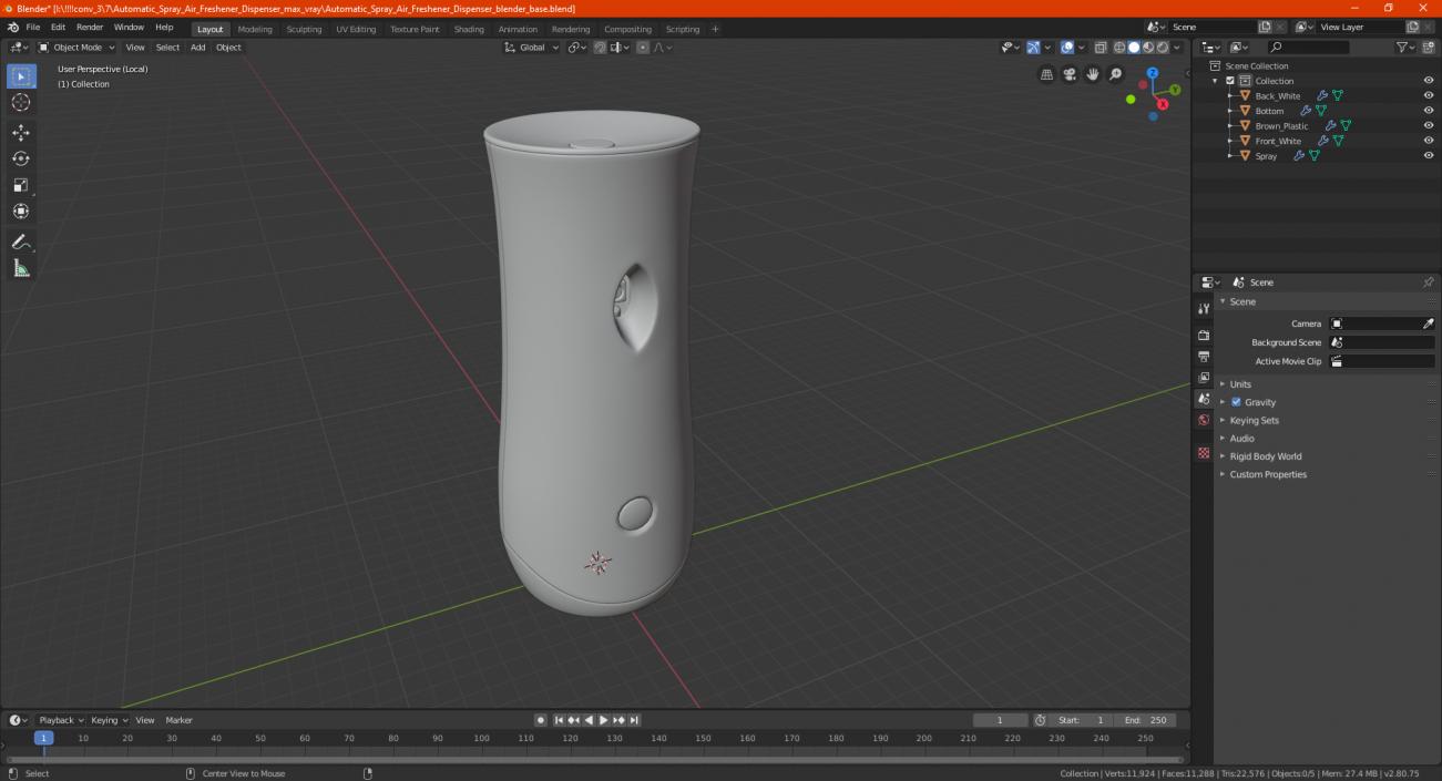 Automatic Spray Air Freshener Dispenser 3D model