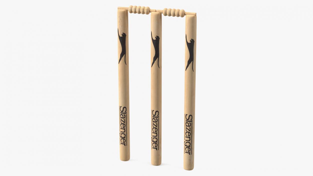 3D Slazenger Cricket Stumps Set model