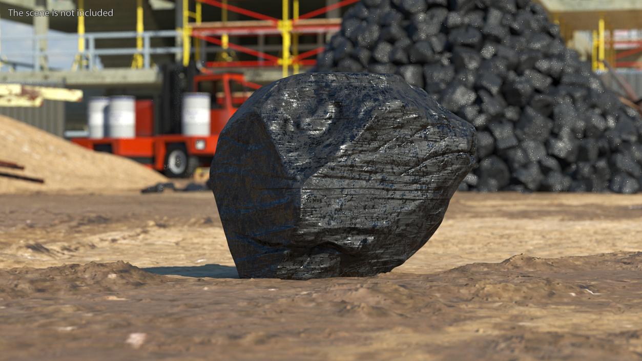 3D model Black Coal Rock