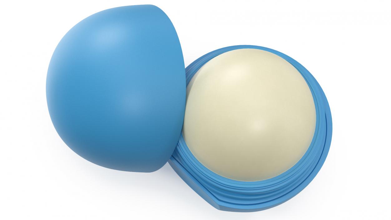 3D model Lip Balm Sphere Blue Open