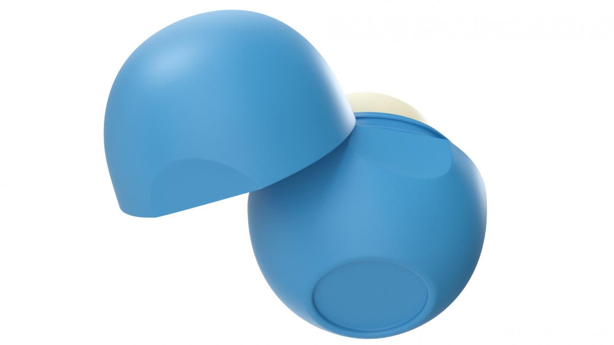 3D model Lip Balm Sphere Blue Open