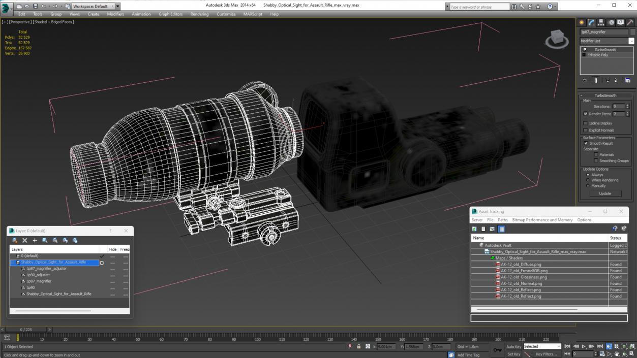 3D Shabby Optical Sight for Assault Rifle model