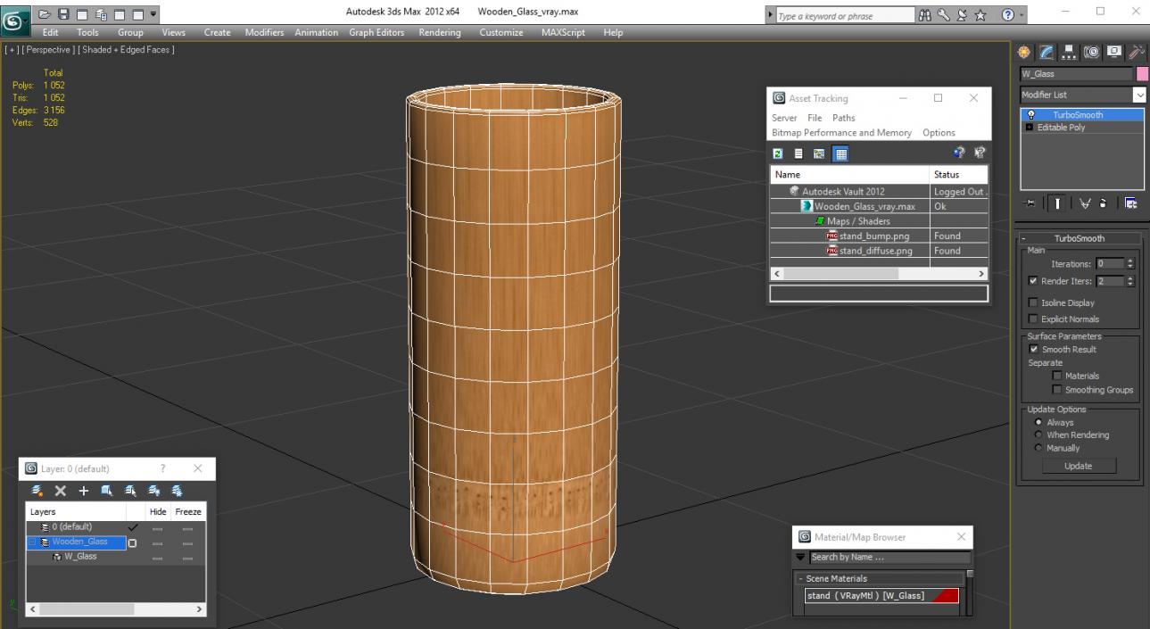 3D model Wooden Cup