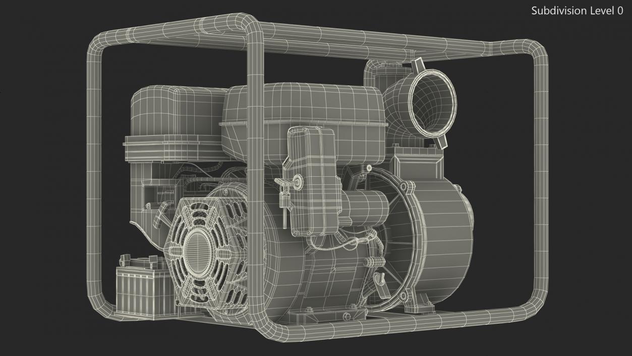 3D Petrol Water Transfer Pump 2 model