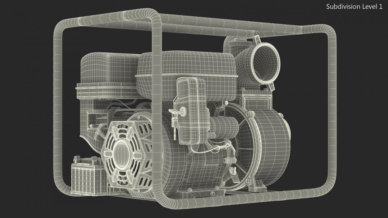 3D Petrol Water Transfer Pump 2 model