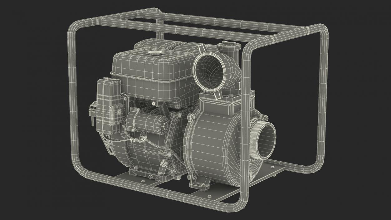 3D Petrol Water Transfer Pump 2 model