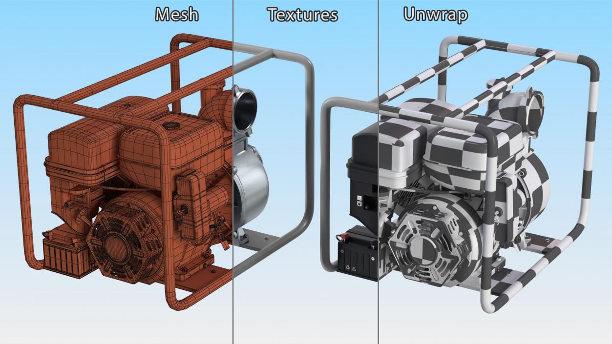 3D Petrol Water Transfer Pump 2 model