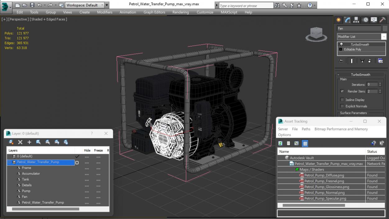 3D Petrol Water Transfer Pump 2 model