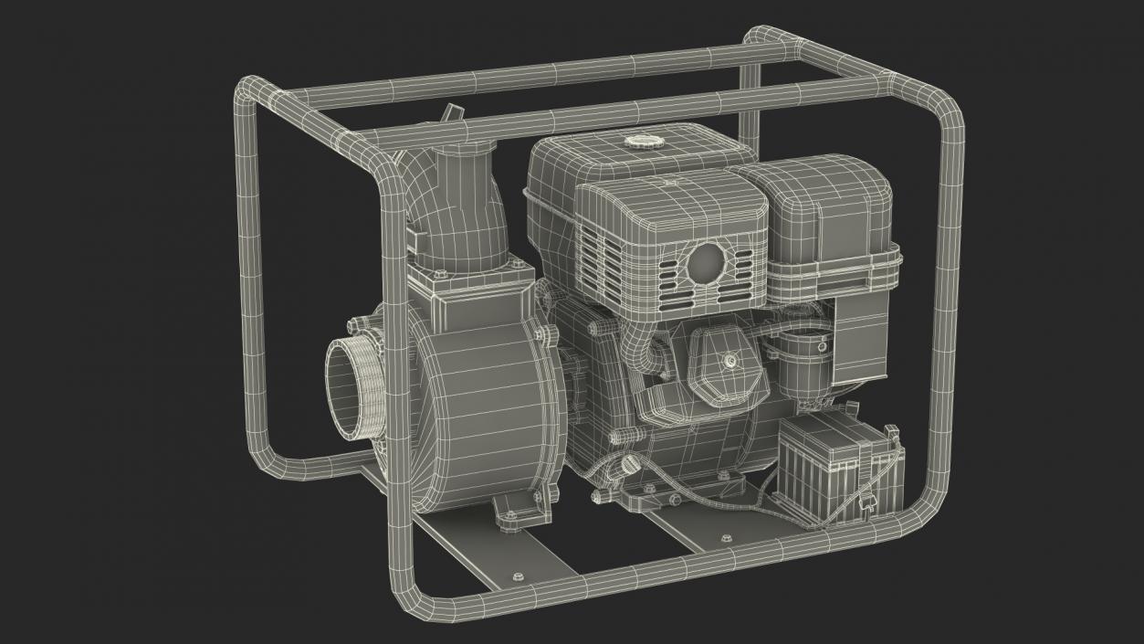 3D Petrol Water Transfer Pump 2 model