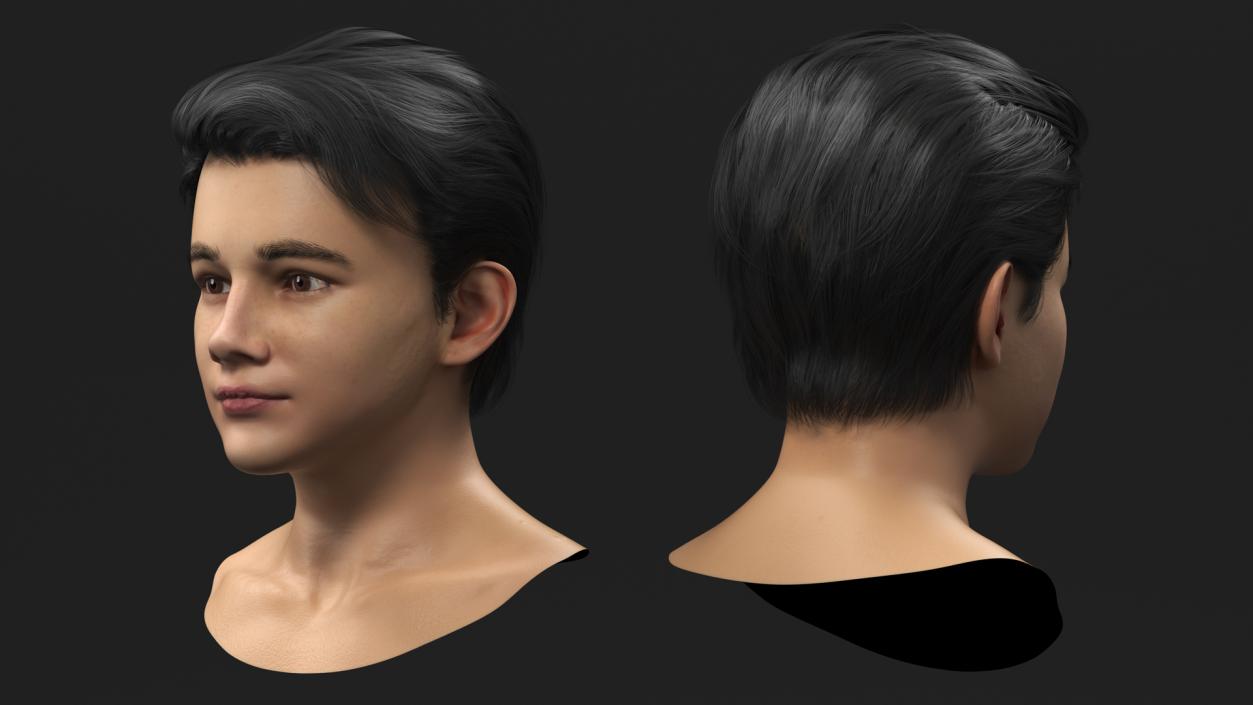 Young Boy Head 3D model