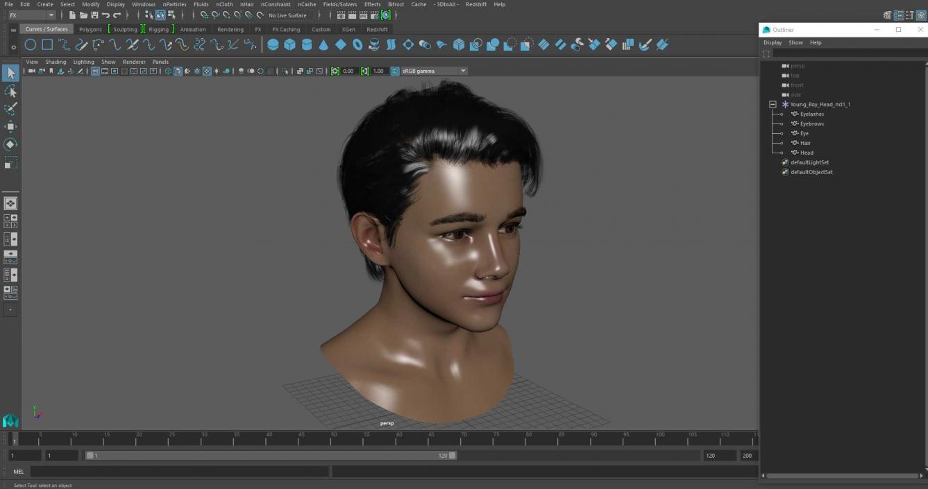 Young Boy Head 3D model