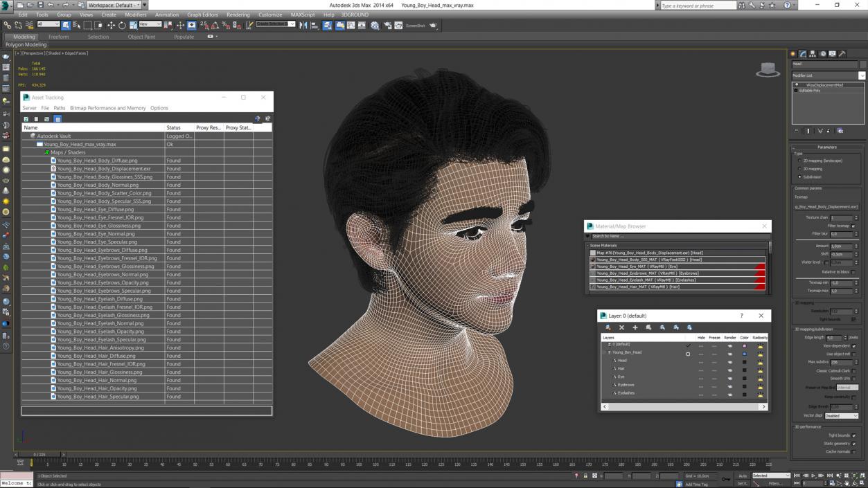 Young Boy Head 3D model