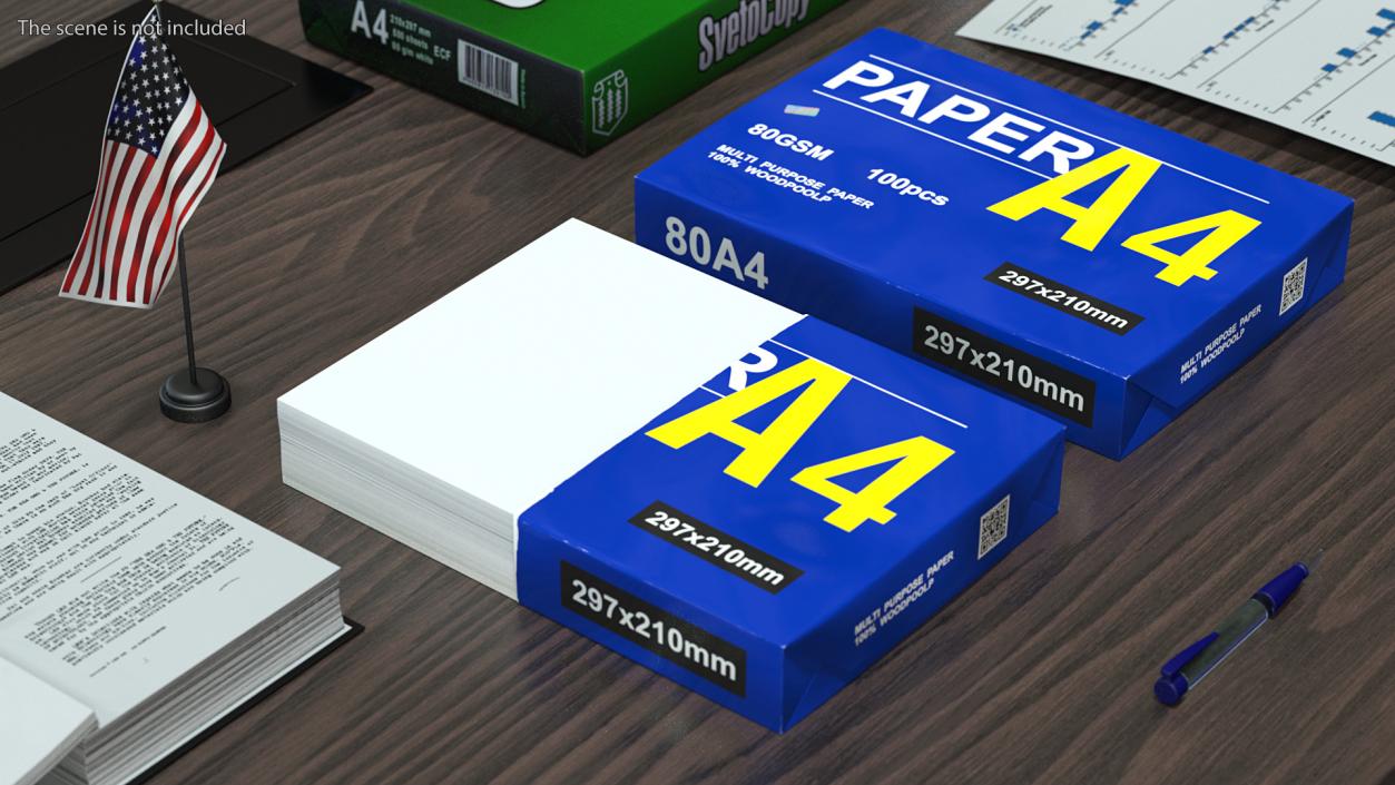 3D model A4 Multipurpose Paper Pack Set