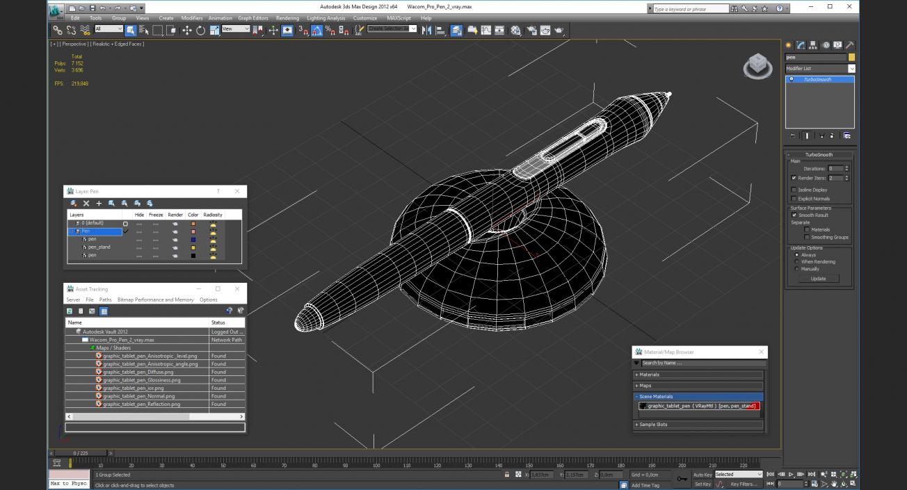 3D model Wacom Pro Pen 2