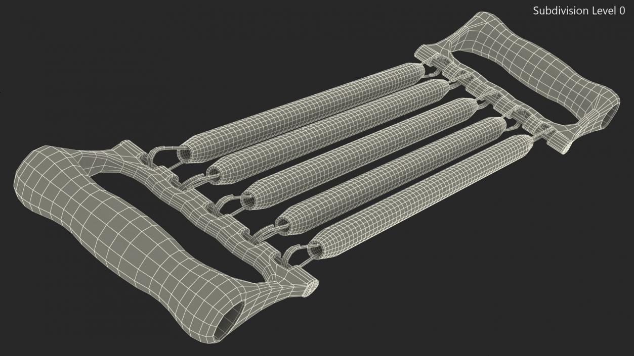 Plastic Handle Chest Expander 3D model