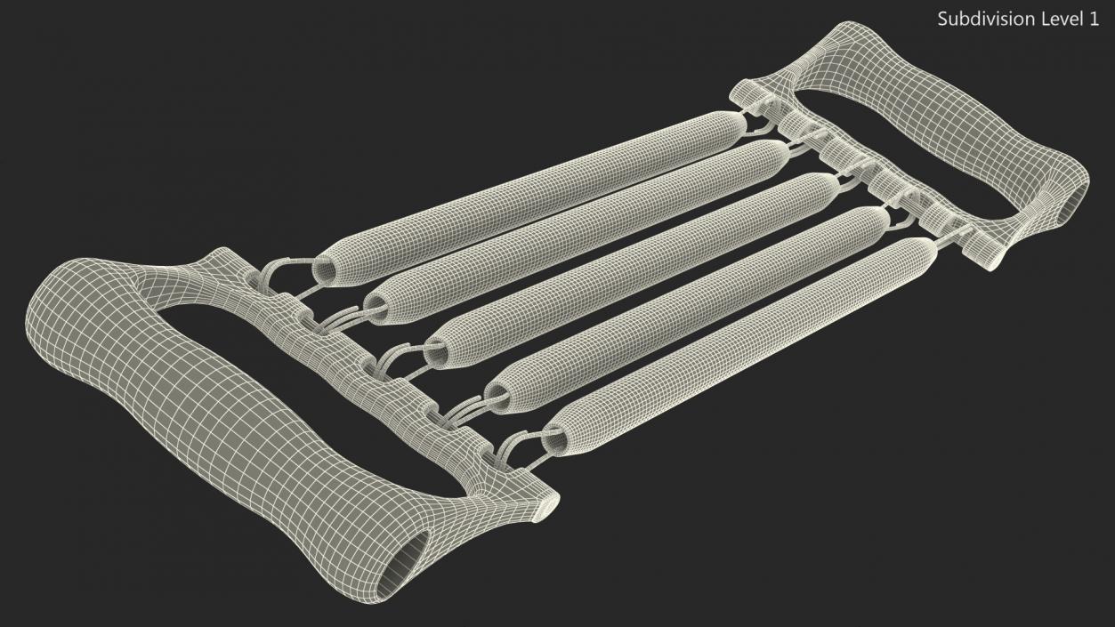 Plastic Handle Chest Expander 3D model