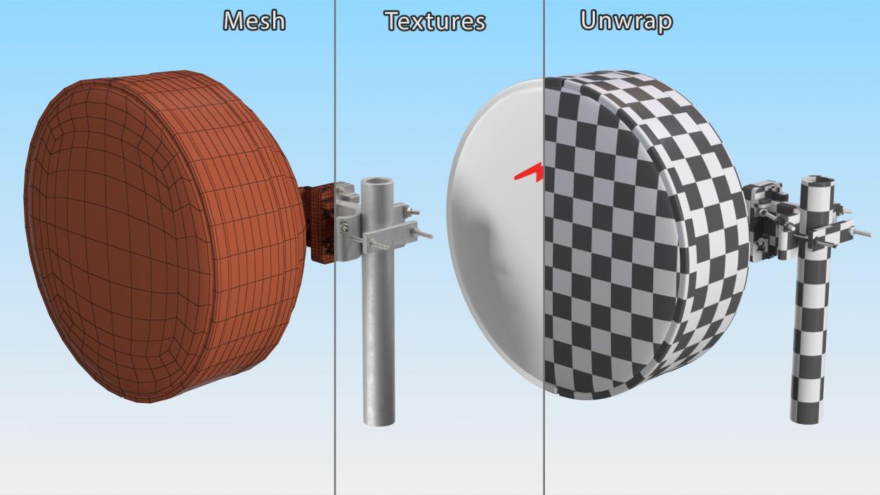 Point to Point Microwave Antenna 3D