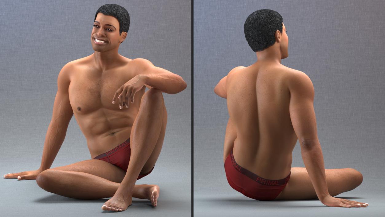 Light Skin Black Man Rigged 3D