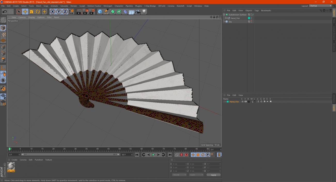 3D model Hand Fan