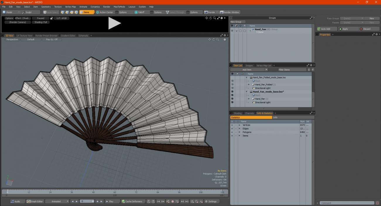 3D model Hand Fan