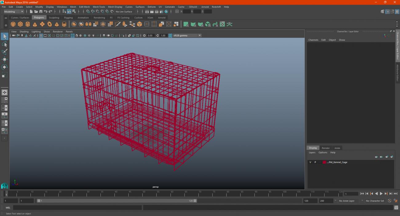 3D model Pet Kennel Cage