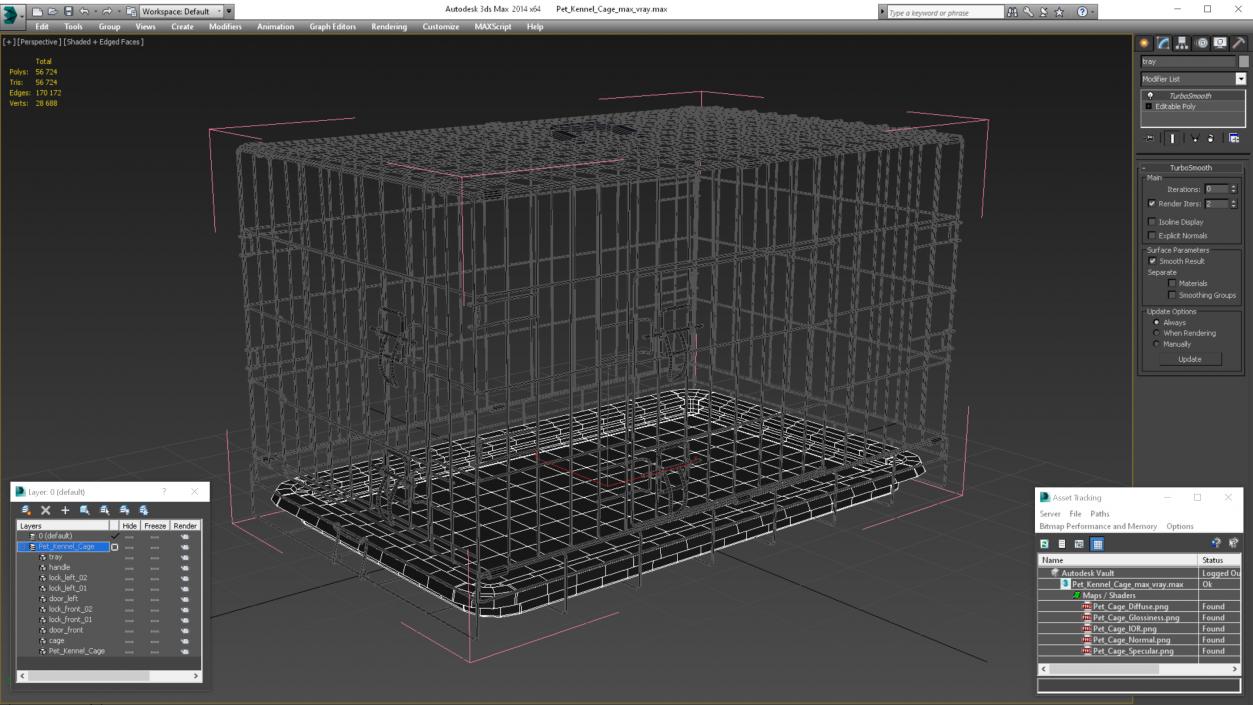 3D model Pet Kennel Cage