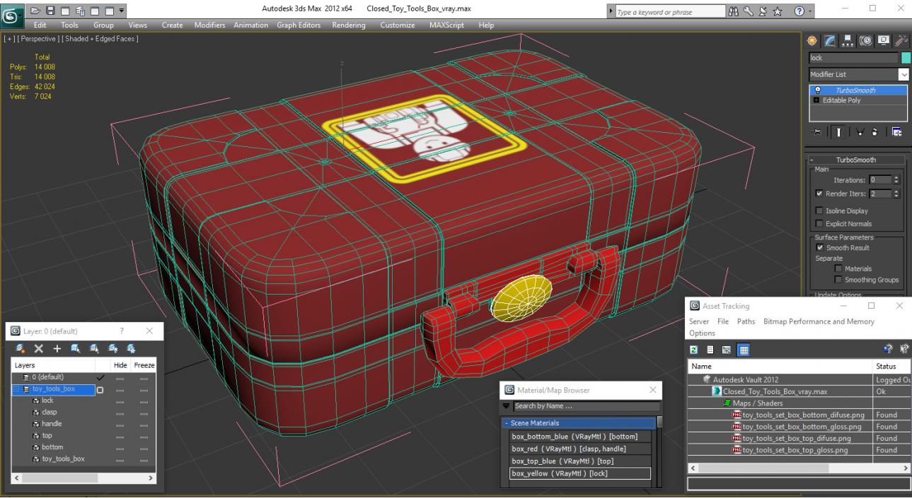 3D model Closed Toy Tools Box