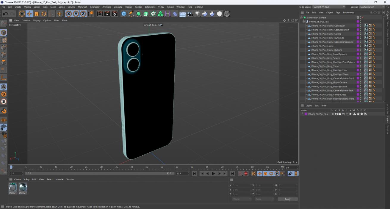 IPhone 16 Plus Teal 3D model