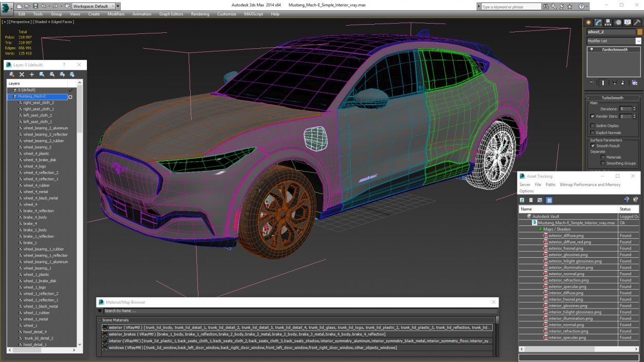 3D model Mustang Mach-E 2021 Simple Interior