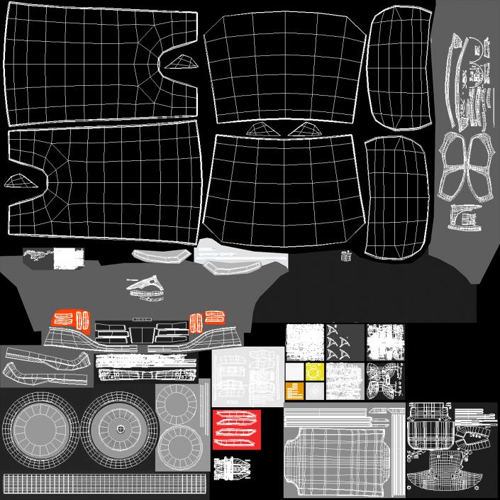 3D model Mustang Mach-E 2021 Simple Interior