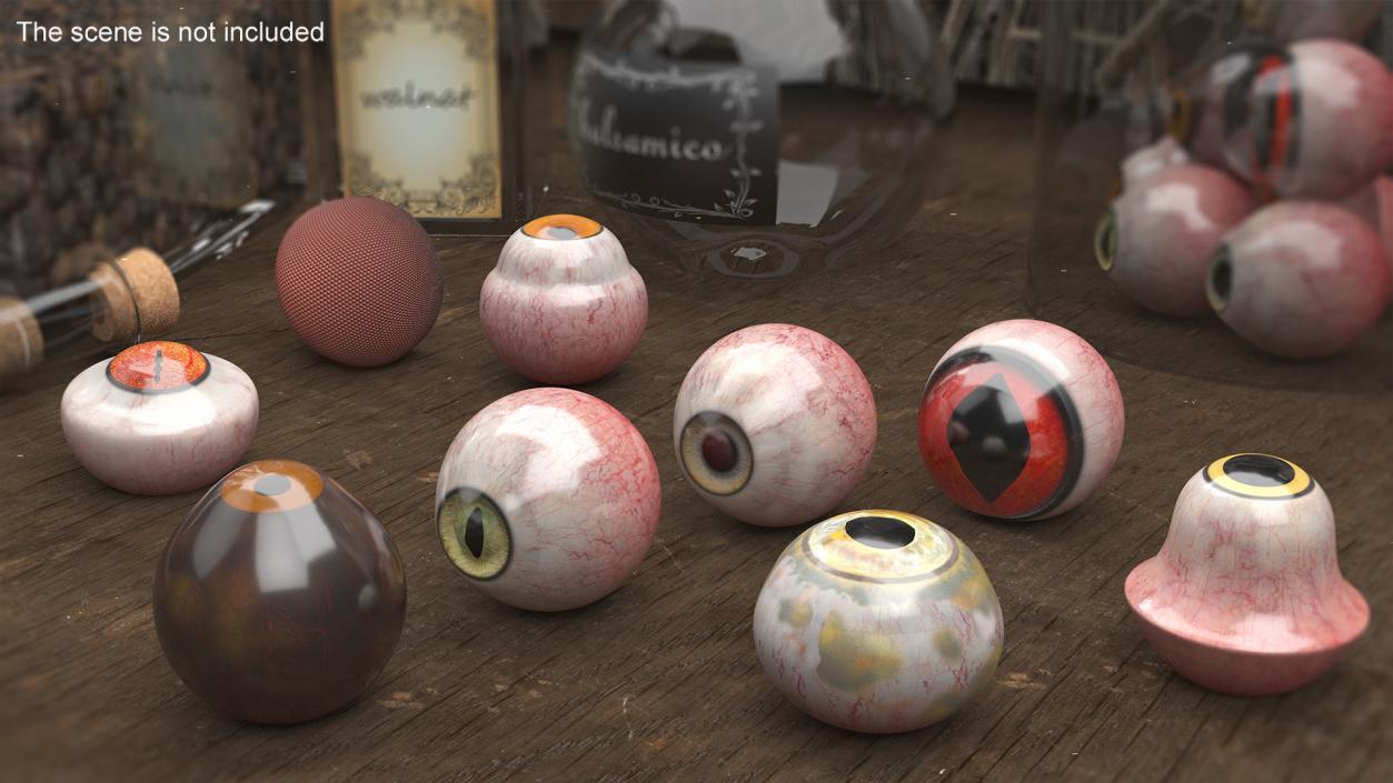 3D model Realistic Animal Eyes Set