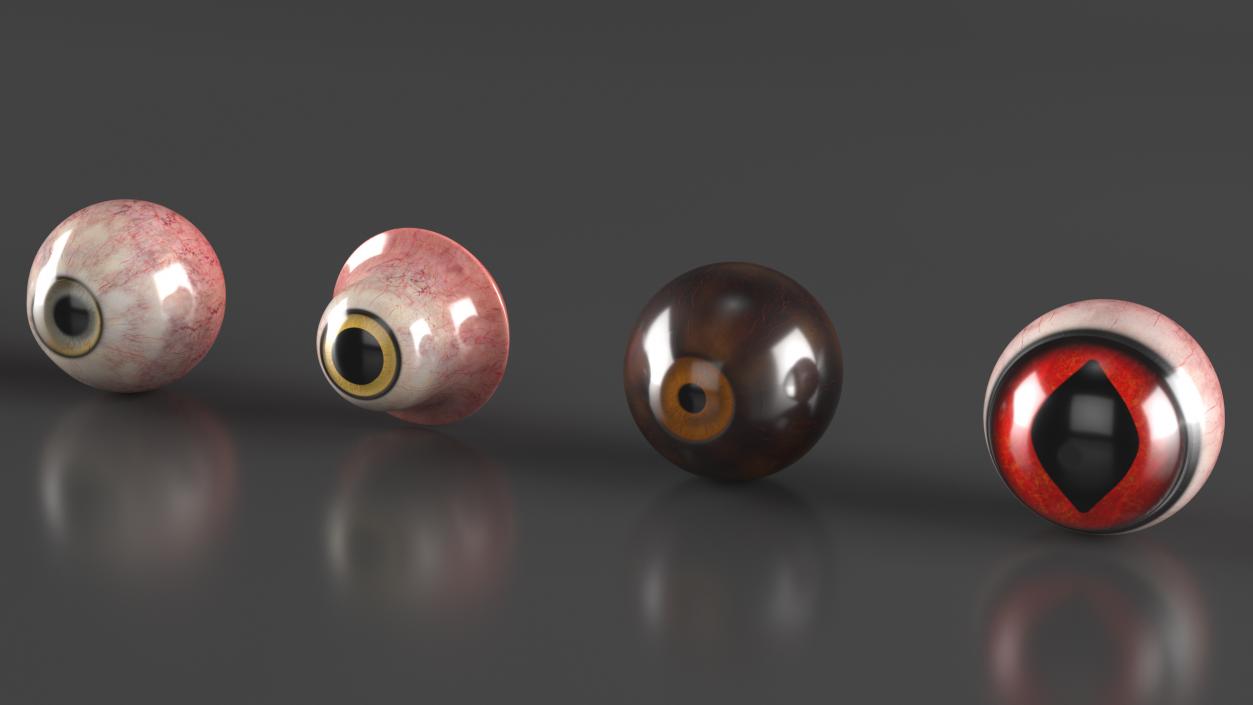 3D model Realistic Animal Eyes Set