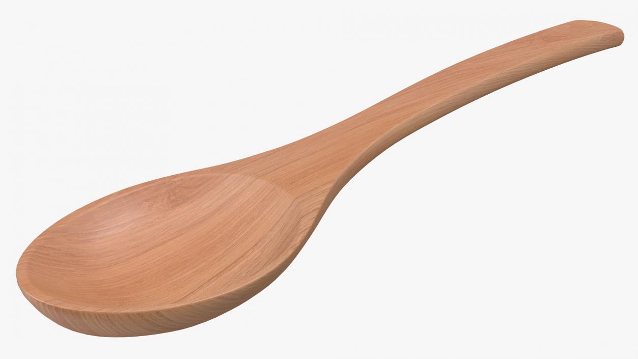 3D model Soy Beans in Wooden Spoon