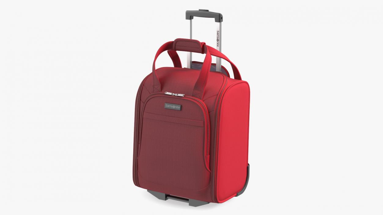 Softshell Suitcase Samsonite Red 3D