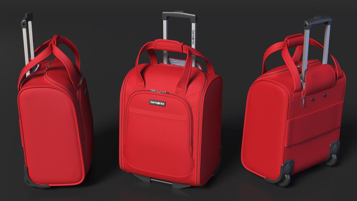 Softshell Suitcase Samsonite Red 3D