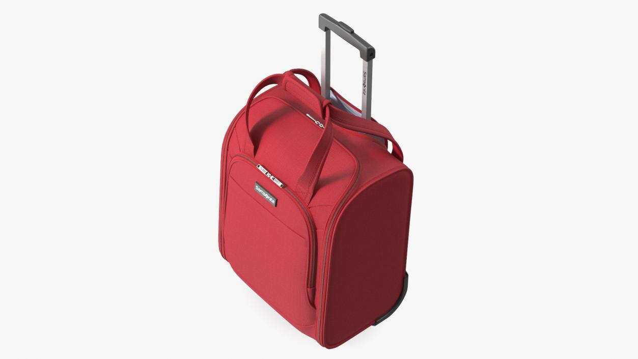 Softshell Suitcase Samsonite Red 3D