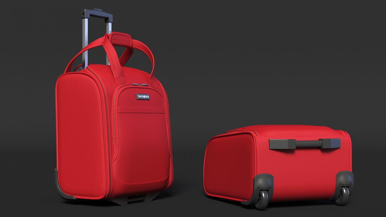 Softshell Suitcase Samsonite Red 3D