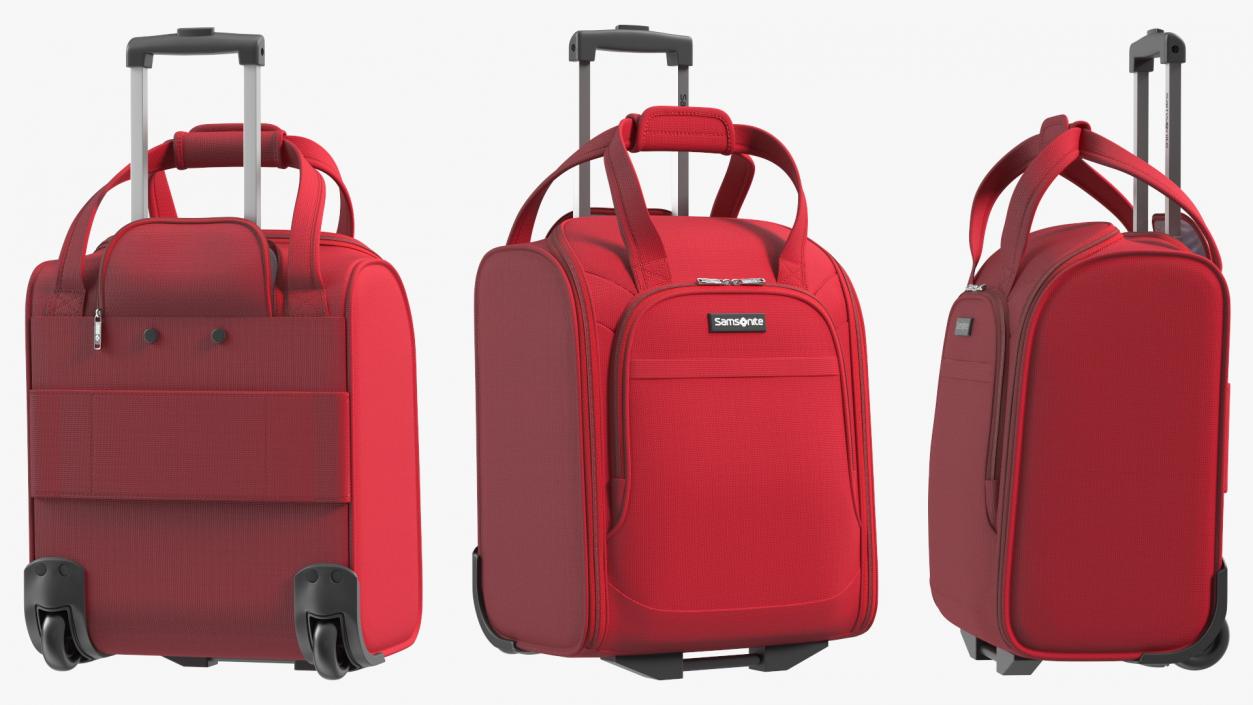 Softshell Suitcase Samsonite Red 3D