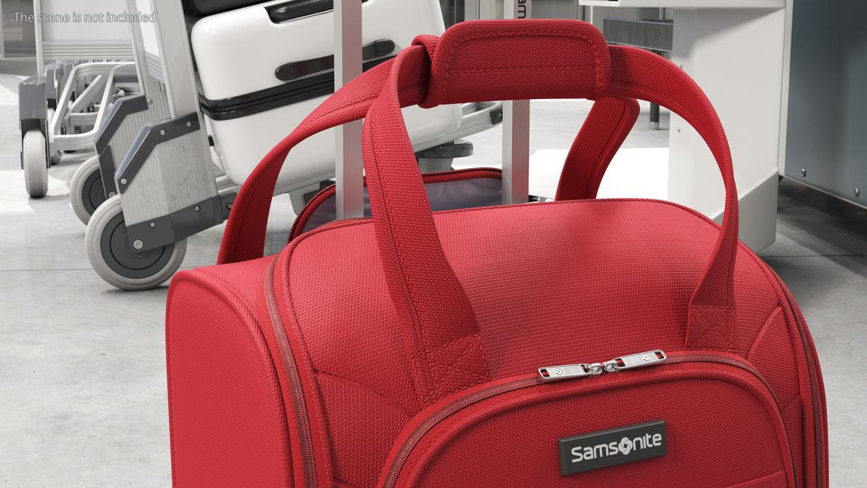 Softshell Suitcase Samsonite Red 3D