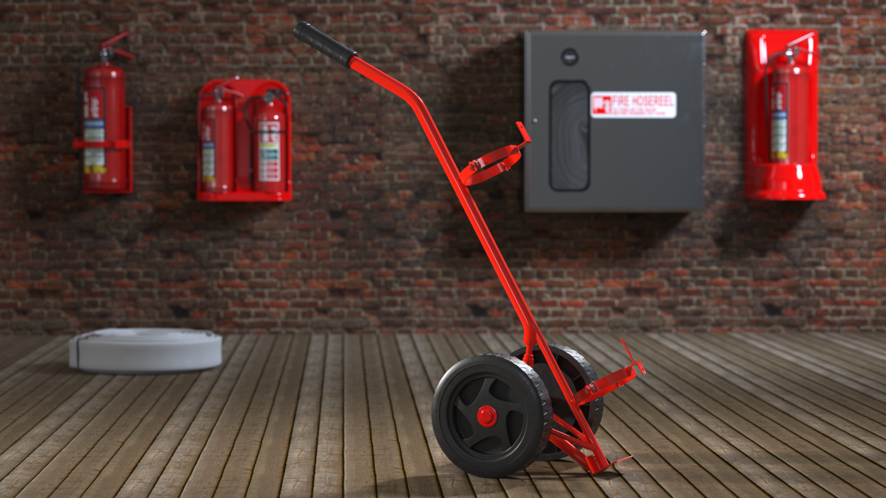 3D model Fire Extinguisher Trolley