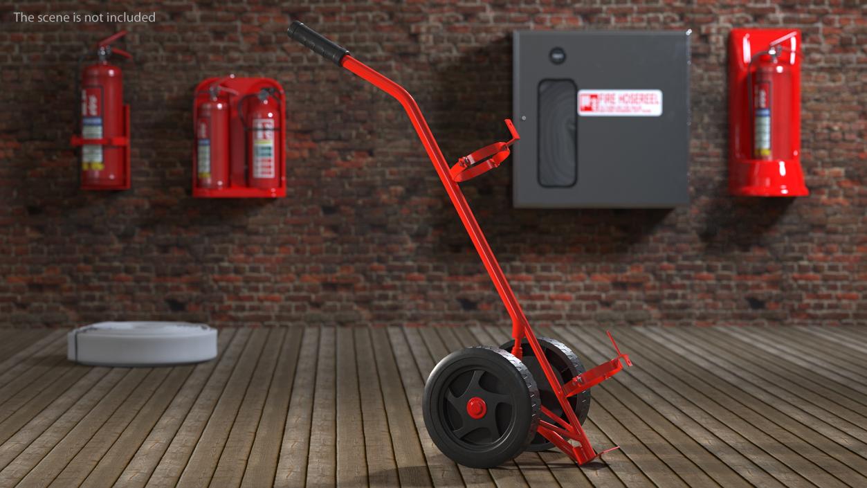 3D model Fire Extinguisher Trolley