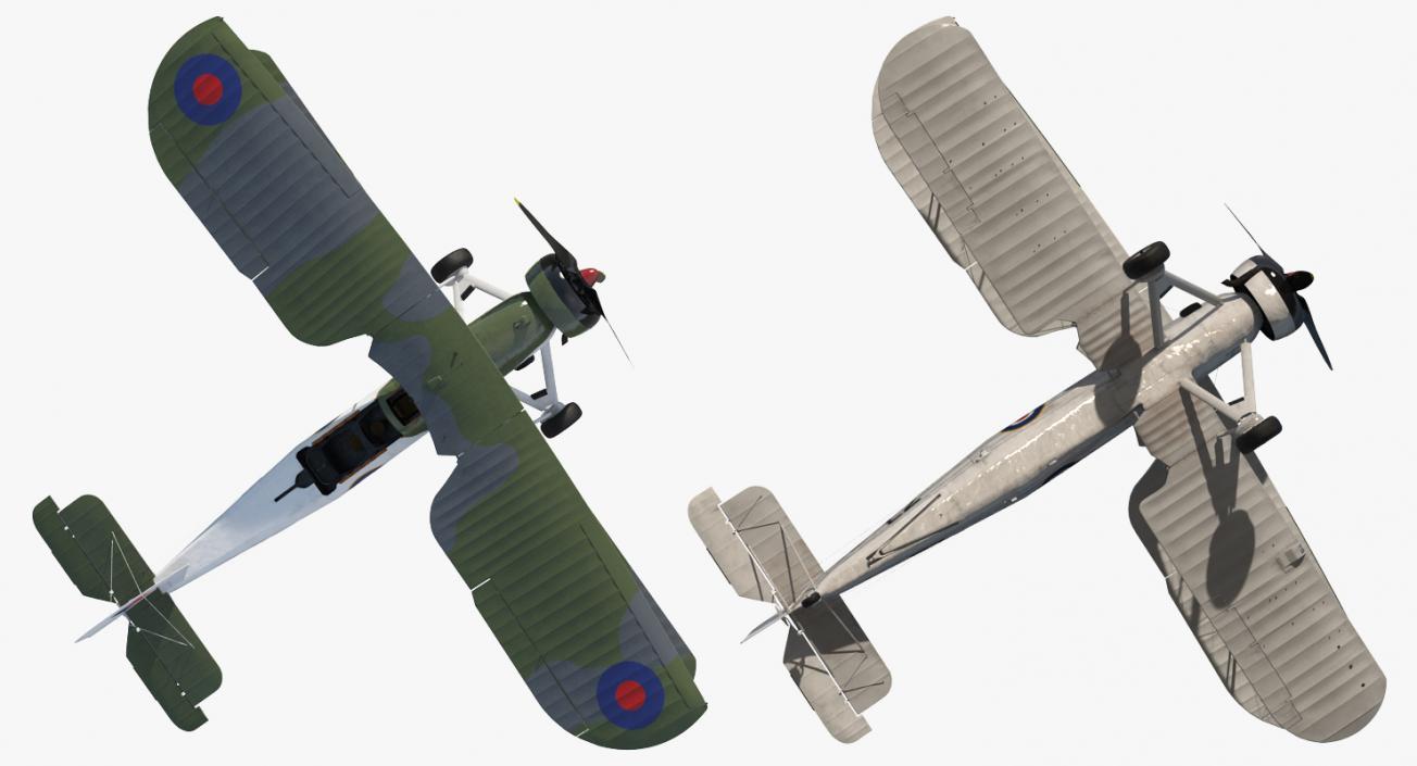 Biplane Torpedo Bomber Fairey Swordfish 3D model