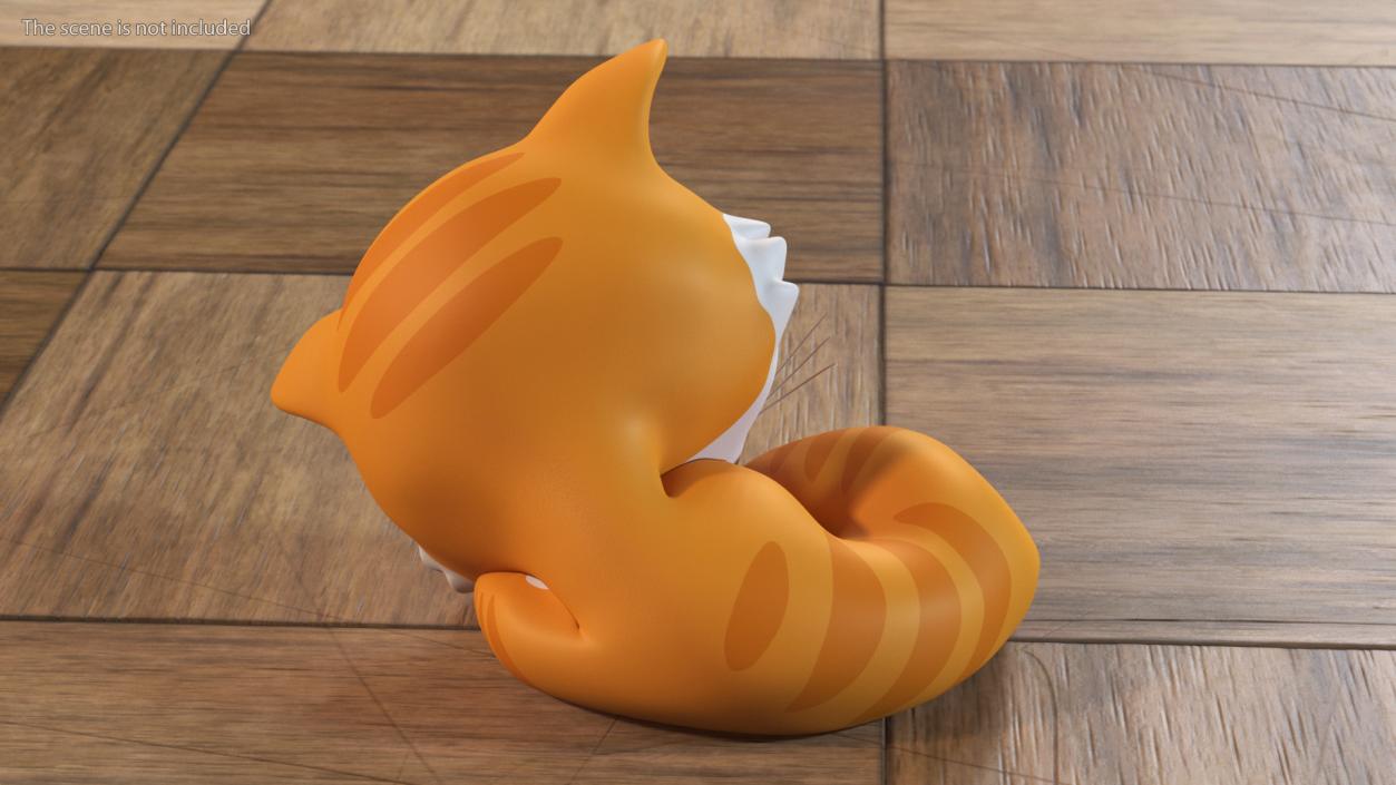 3D Sleeping Funny Cartoon Cat